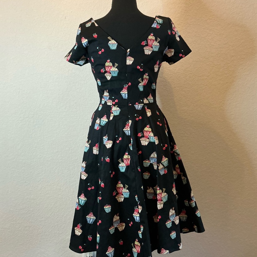 Eva Rose Black Floral Dress - Picture 3 of 7